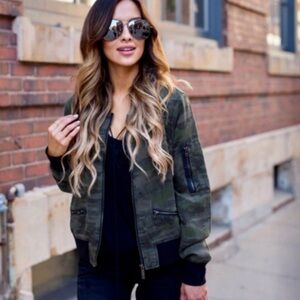 Dear John Lightweight Camo Bomber Jacket
